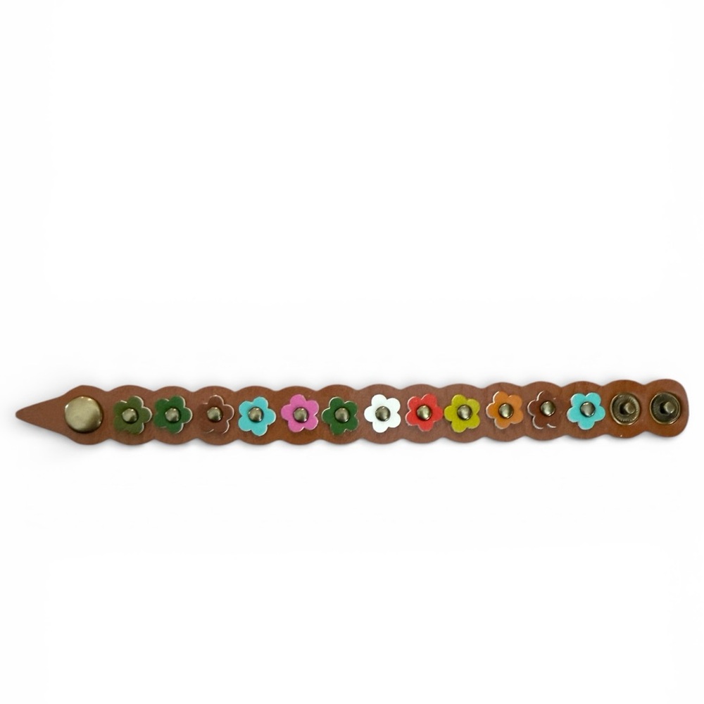 Colorful Floral Leather Bracelet